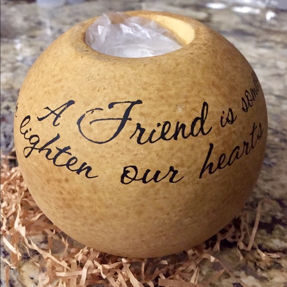 BEAUTIFUL STONEWARE TEALIGHT CANDLE HOLDER - Picture 1 of 9